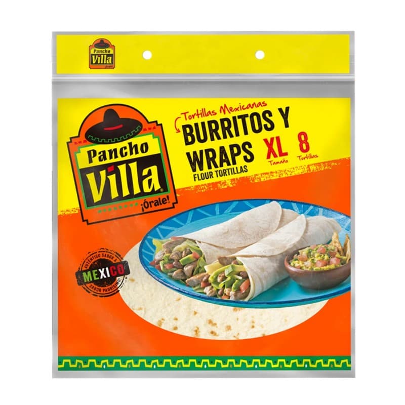 Imagen de Tortillas Mexicanas Pancho Villa 8 tortillas XL 350Ggr.