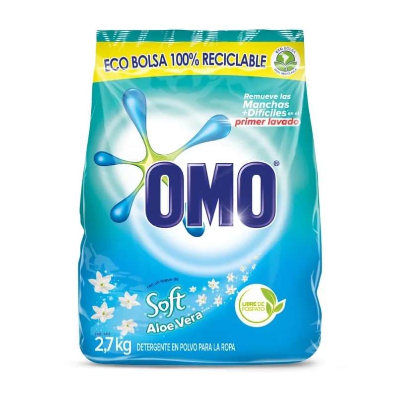 Imagen de Omo Matic Polvo Soft Aloe Bolsa 2.7kg