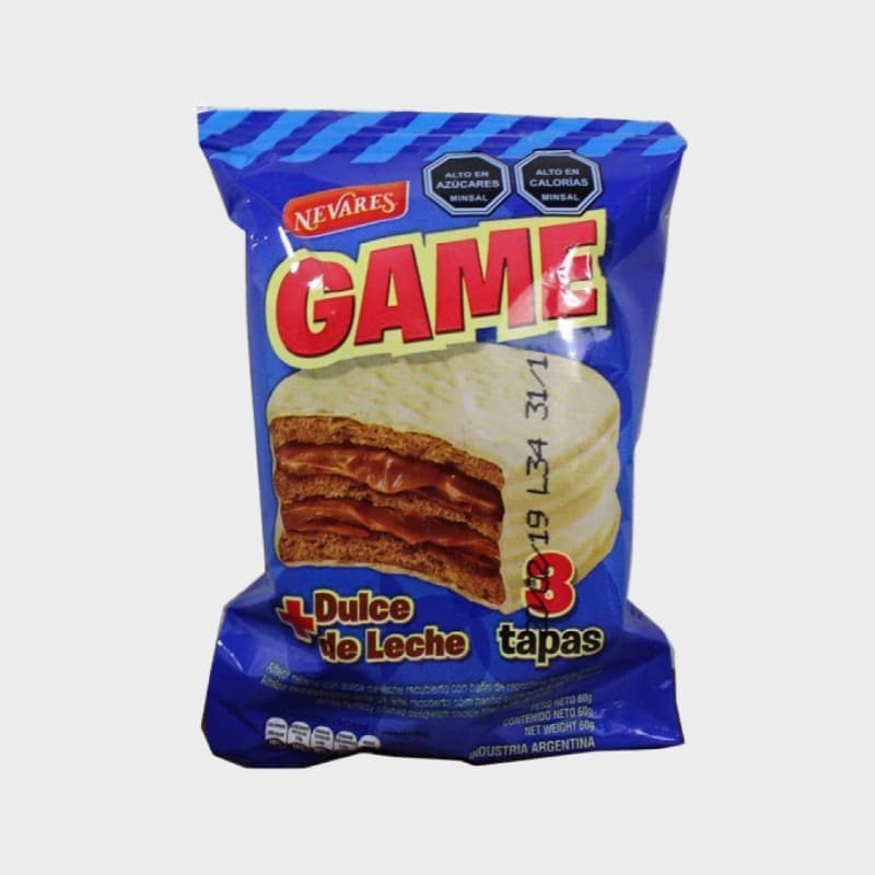 Imagen de Alfajor Blanco Game Dulce de Leche 60gr