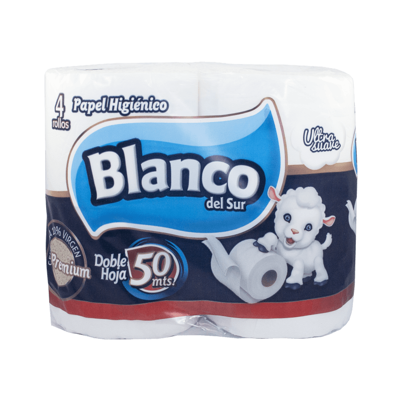 Imagen de Papel Higienico Blanco del Sur 24R 50mtrs