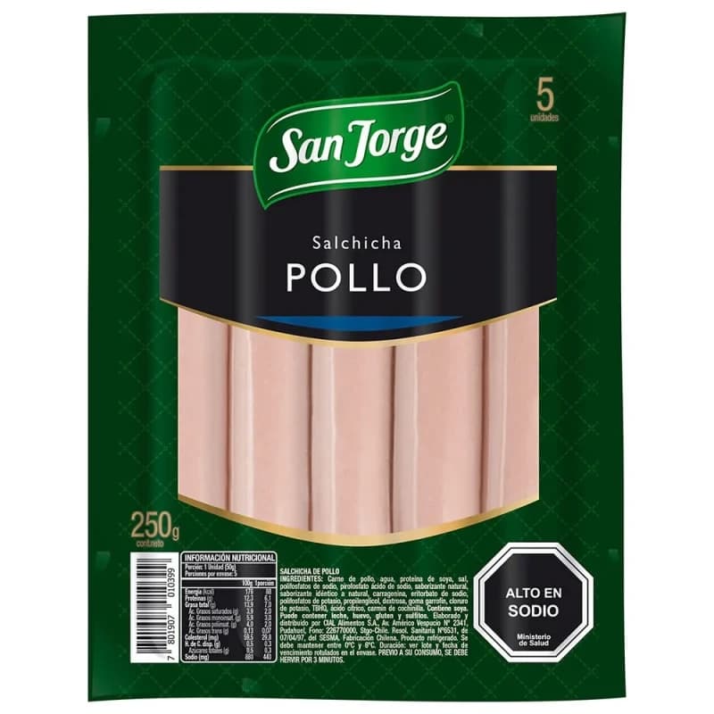 Imagen de Salchicha Pollo San Jorge 250gr