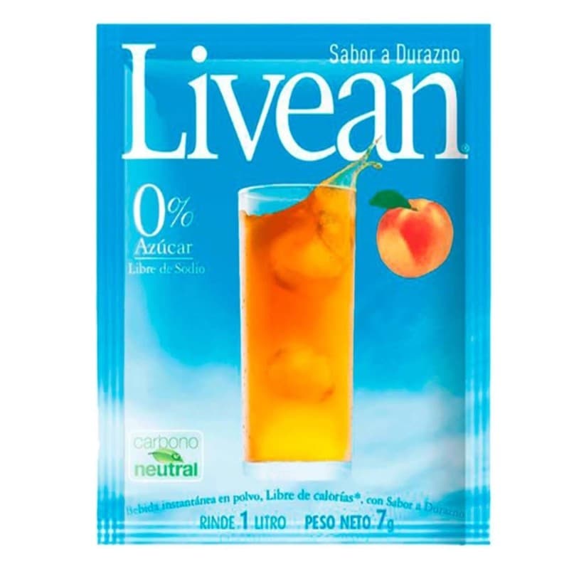 Imagen de Jugo en Polvo Livean Durazno 7gr.