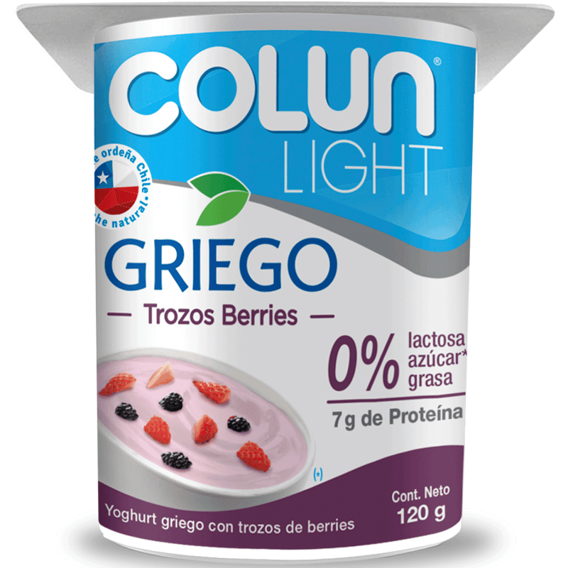 Imagen de Yogurt Light Griego Berries Colun 120g