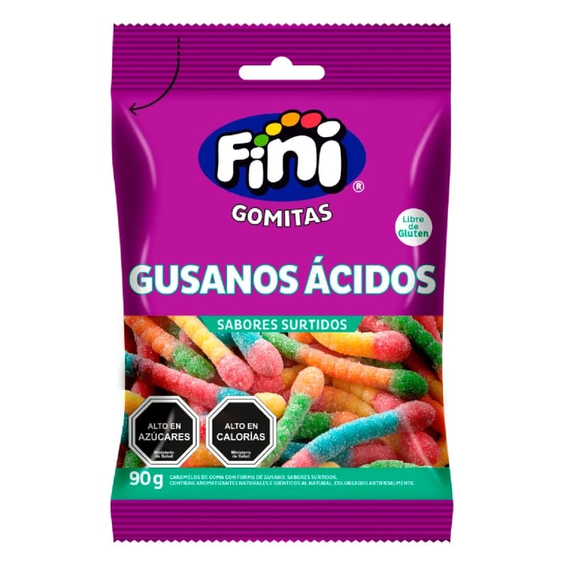 Imagen de Gomitas Fini Gusanos Acidos 90gr