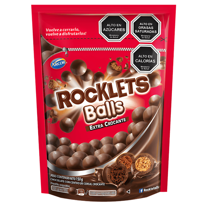 Imagen de Rocklets Doypack Balls Extra Crocante 150gr.