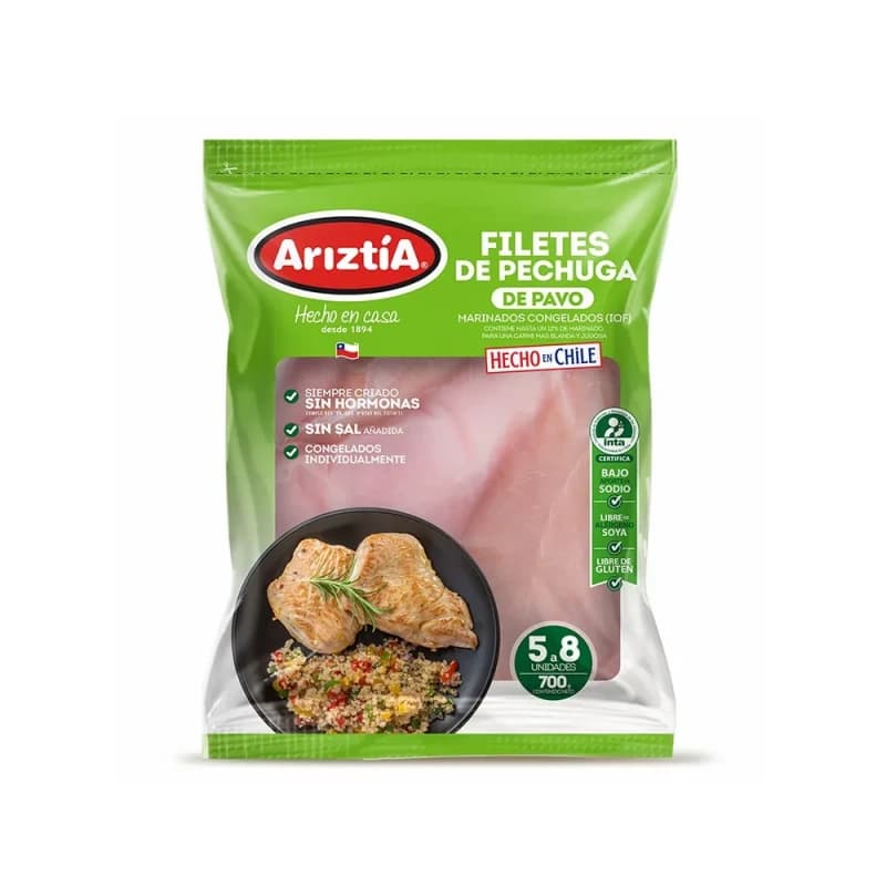 Imagen de Filetes de Pechuga de Pavo Ariztia 700g