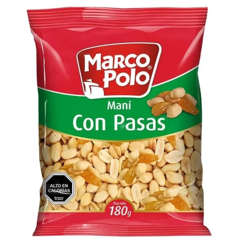 Imagen de Maní C/Pasas Marco Polo 180gr