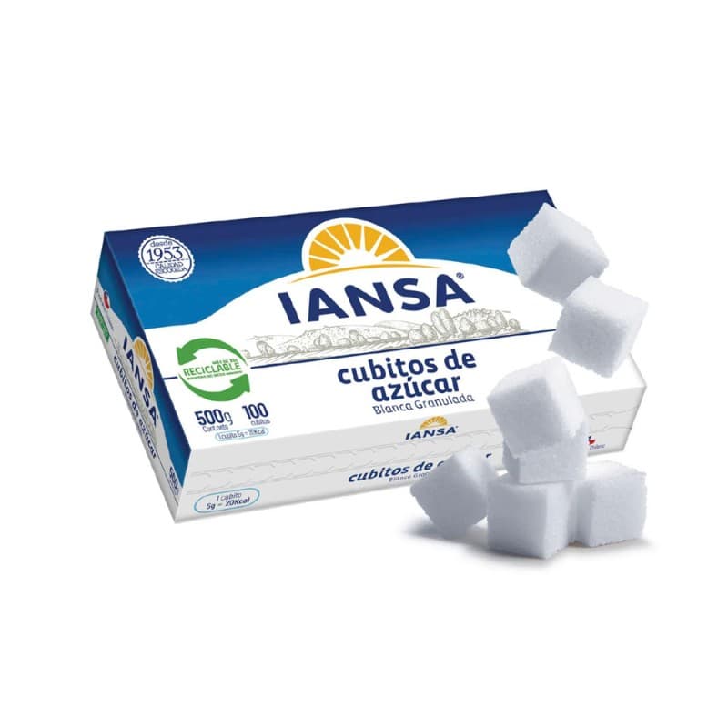 Imagen de Azucar 100 Cubitos Iansa 500g