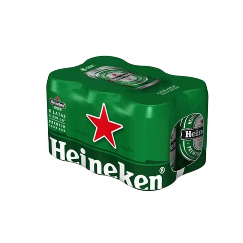 Imagen de Pack 6 unid. Cerveza Heineken original 350cc