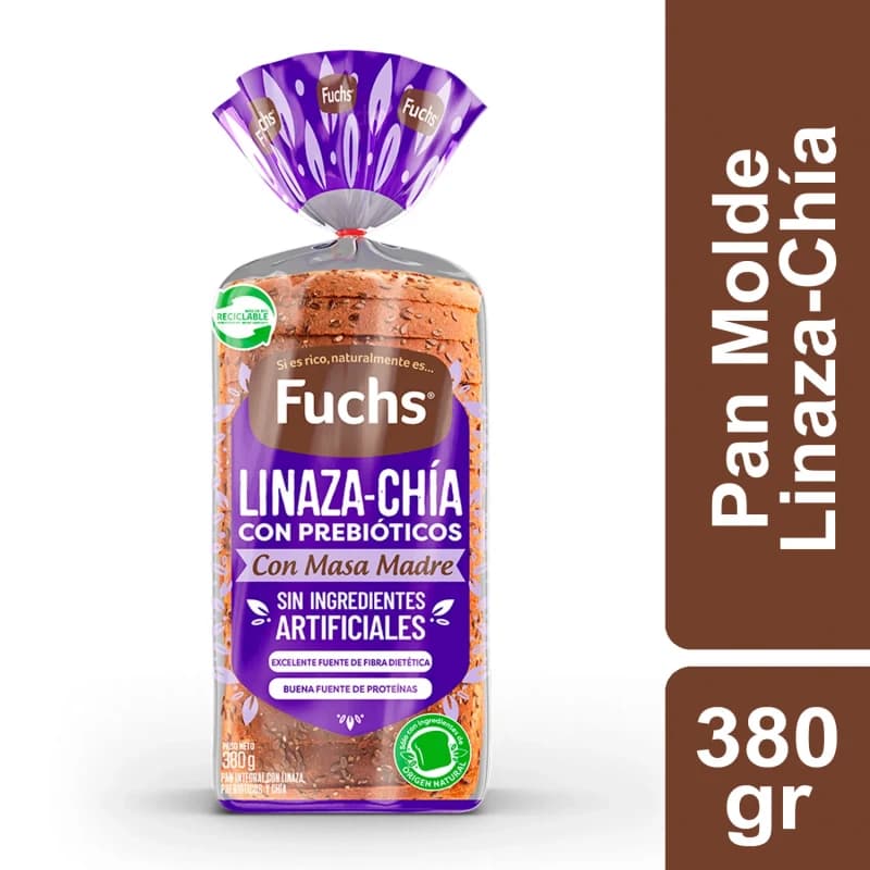 Imagen de Pan Molde Fuchs Linaza-Chia 380gr