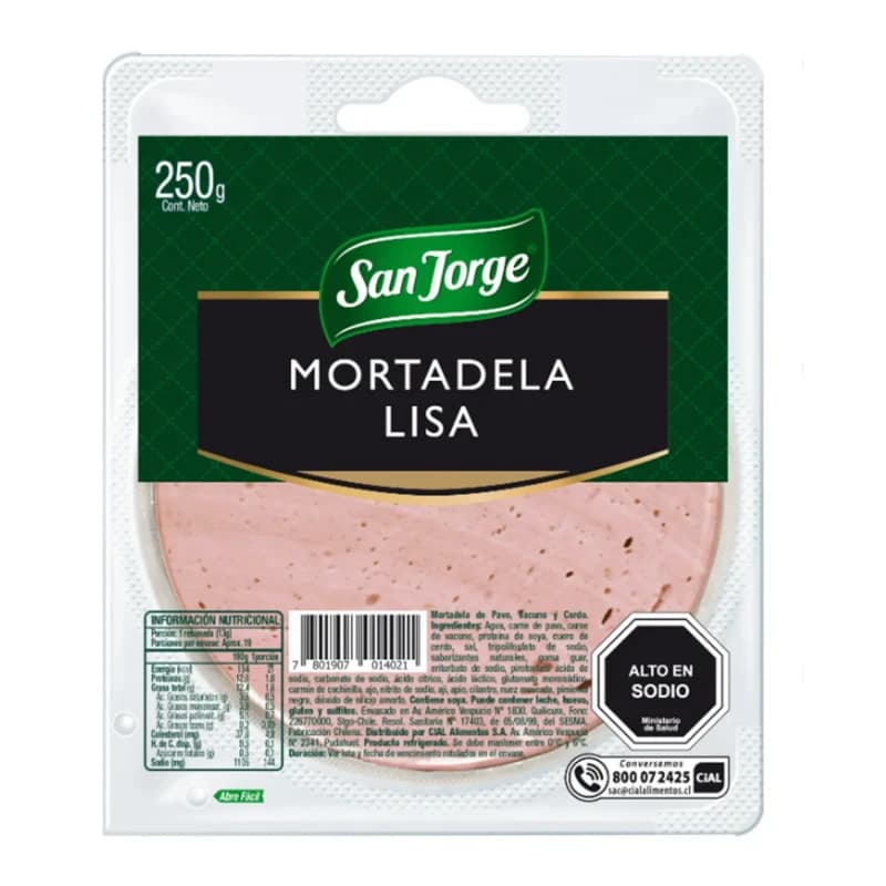 Imagen de Mortadela Lisa San Jorge 250g