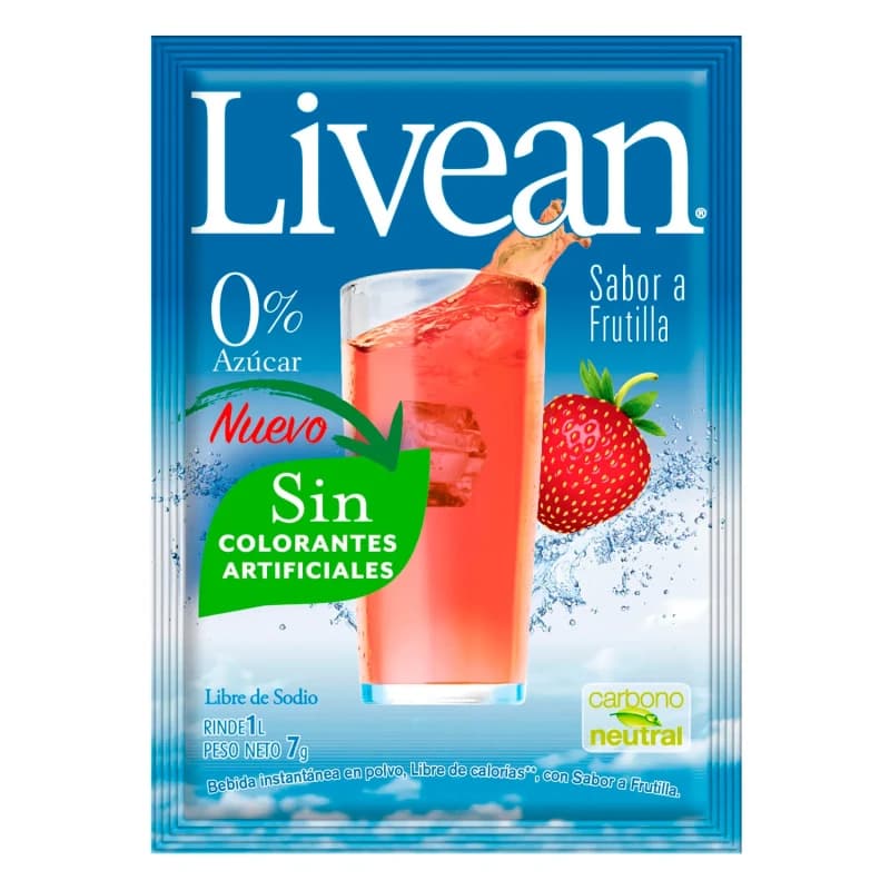 Imagen de Jugo en Polvo Livean Frutilla 7gr.