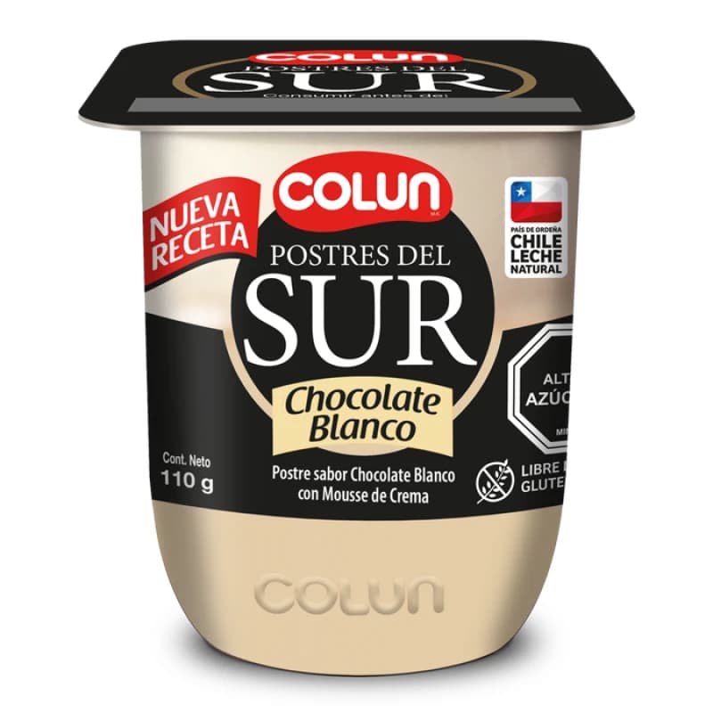 Imagen de Postre del Sur Colun Chocolate Blanco 110gr