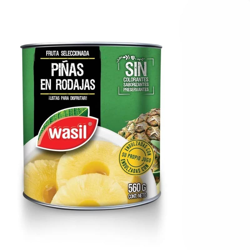 Imagen de Piñas en Rodajas Wasil 560g