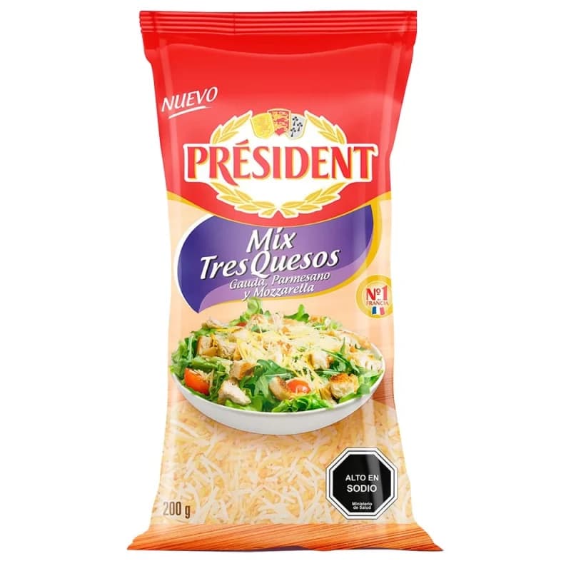 Imagen de Mix 3 Quesos President 200g