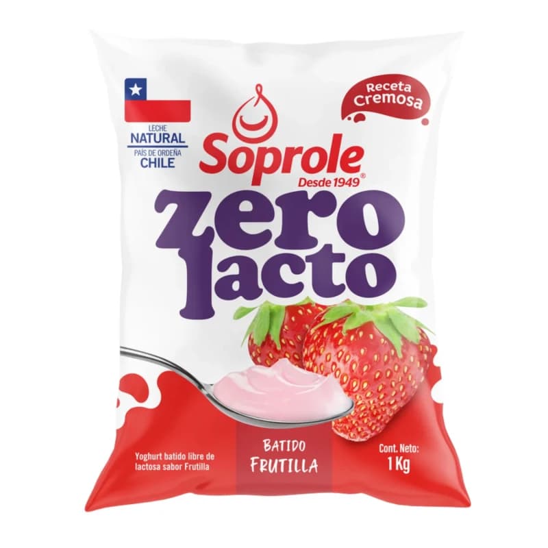 Imagen de Yogurt Zerolacto Bolsa Frutilla 1kg