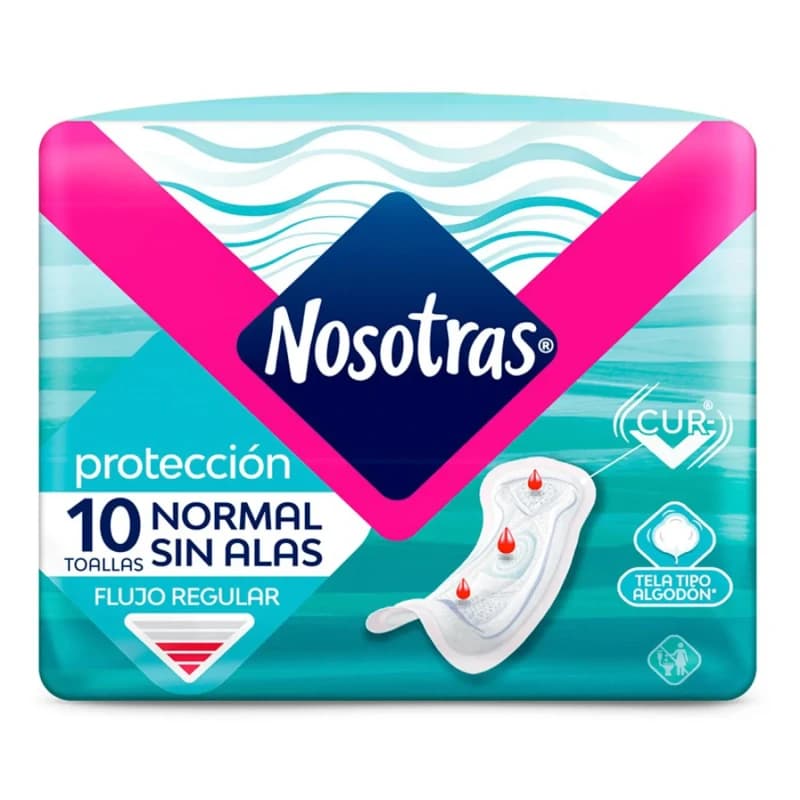 Imagen de Toallas Higiénicas Nosotras Normal S/Alas 10 Und.