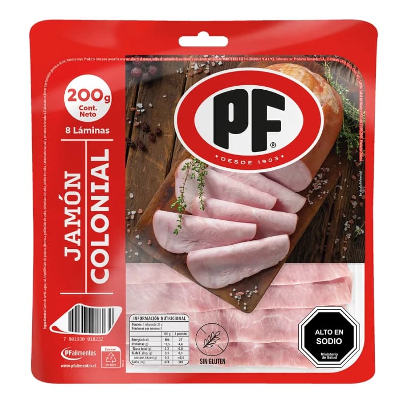 Imagen de Jamón Colonial PF 200 gr