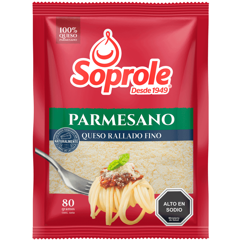 Imagen de Queso Parmesano Rallado Fino Soprole 80g