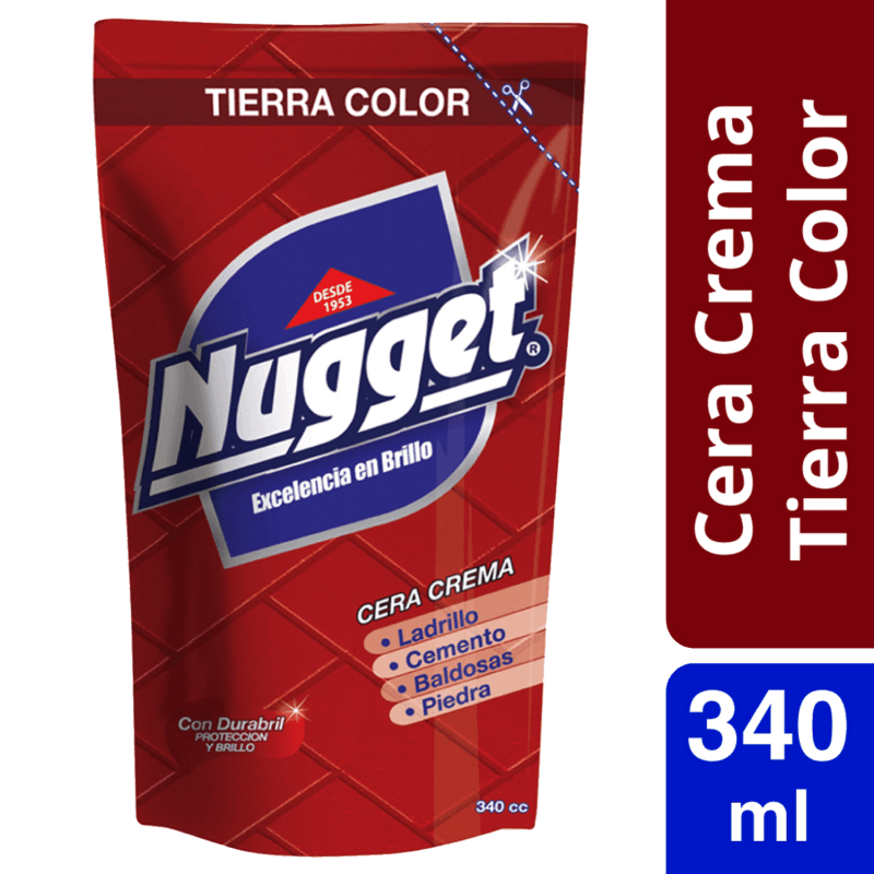 Imagen de Cera Crema Nugget Tierra Color 340cc