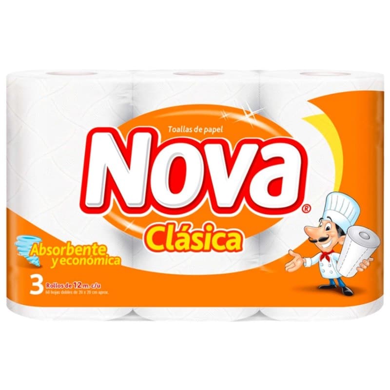 Imagen de Toalla Nova Clasica 3R x 12Mt C/u
