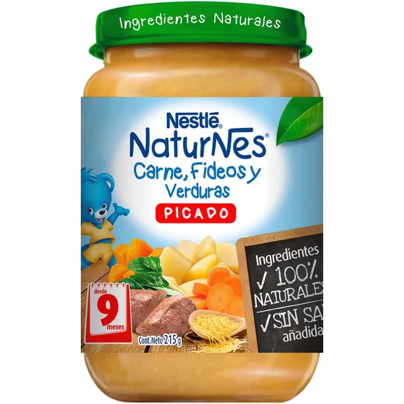 Imagen de Naturnes Nestle Carne y Verduras Colado 215gr