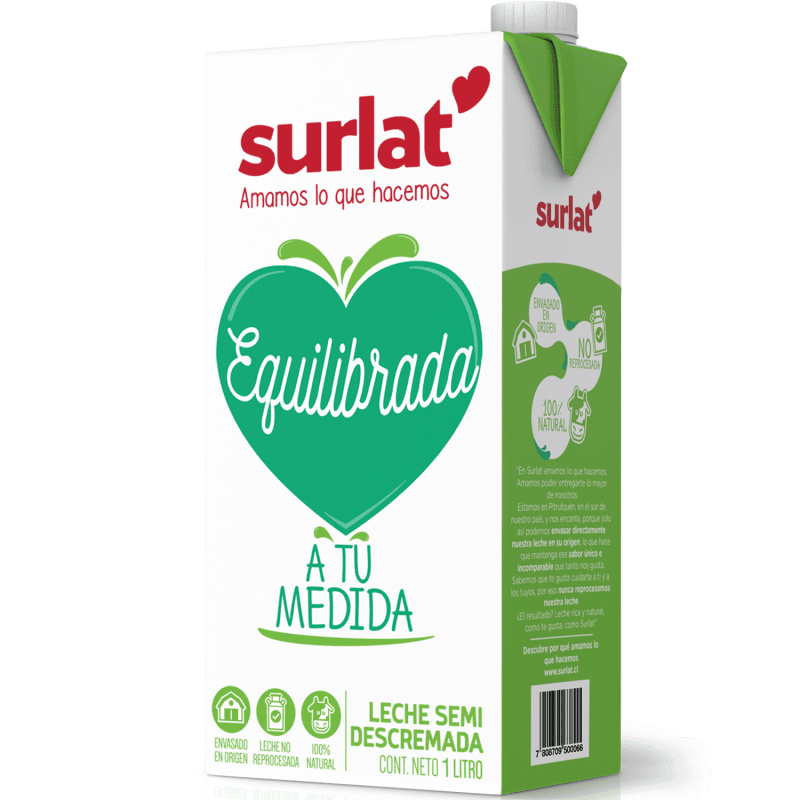 Imagen de Leche Semidescremada Surlat 1L