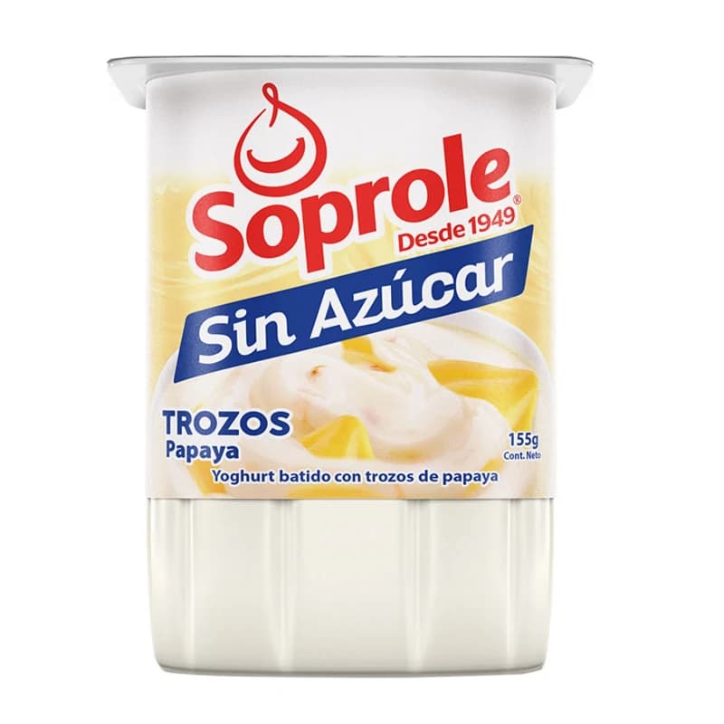 Imagen de Yogurt Soprole sin Azucar Trozos Papaya 155g