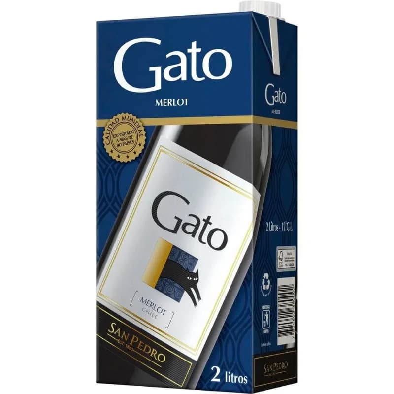 Imagen de Vino Gato Merlot Caja 1L
