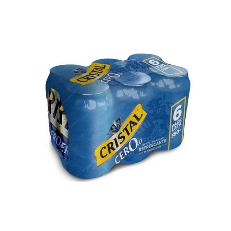 Imagen de Six Pack Cerveza Cristal 0% Bot. 355cc