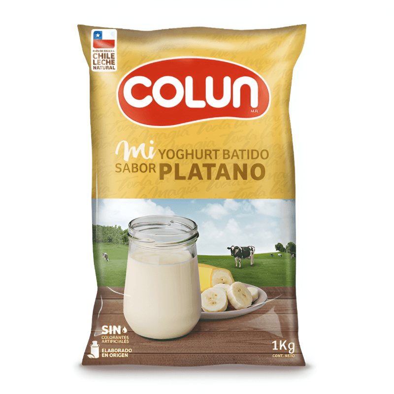 Imagen de Yoghurt Batido Platano Colun 1 kg