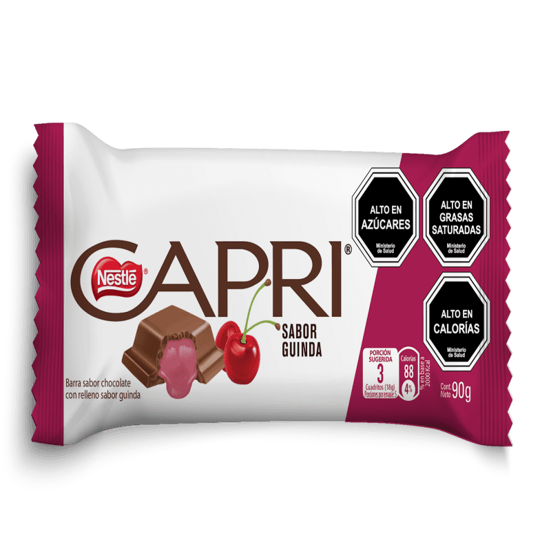 Imagen de Chocolate Capri Relleno Sabor Guinda 90gr
