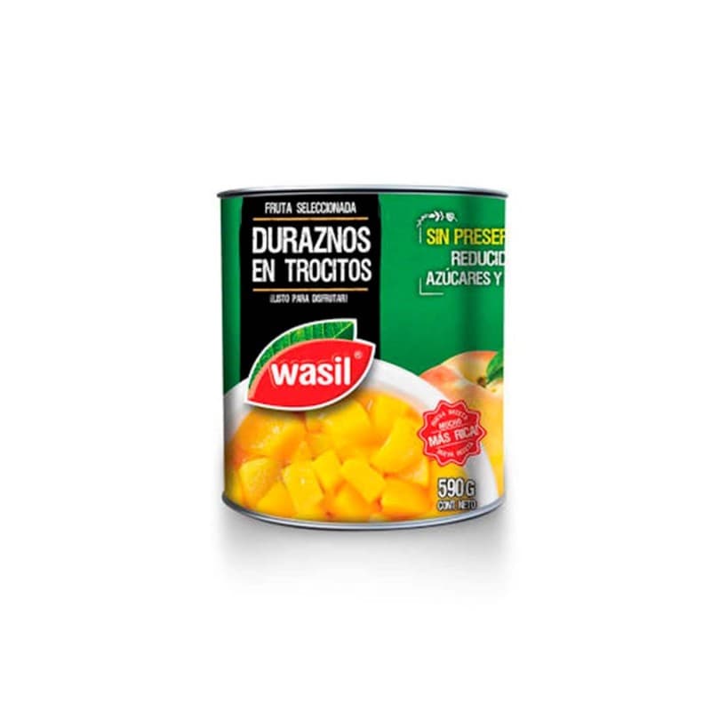 Imagen de Duraznos en Trocitos Wasil 590g